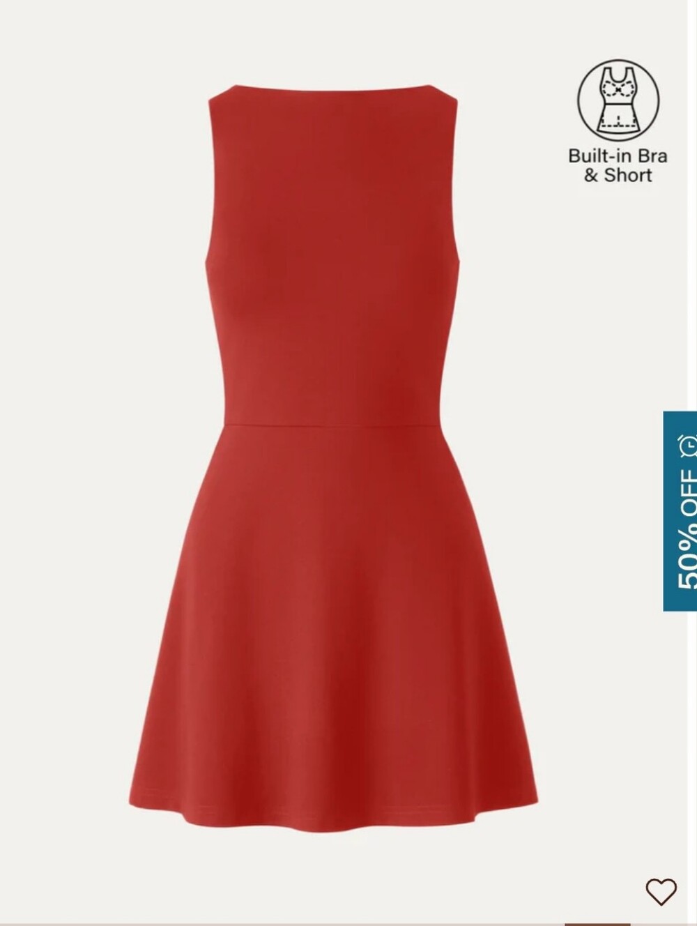 OGL Sleeveless Built In Bra Scarlet Red Stretchy  Dress Size Extra Small
